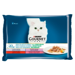 GOURMET PERLE Mini filé zöldségekkel macskáknak (4x85g)