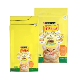 FRISKIES Indoor száraz macskaeledel csirkével és kerti zöldségekkel