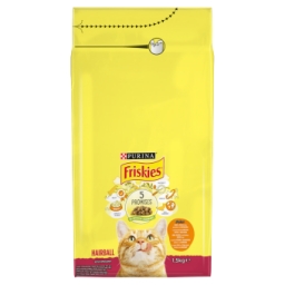 FRISKIES Hairball Formula száraz macskaeledel csirkével és zöldséggel