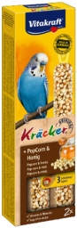 VITAKRAFT Kräcker Popcorn és méz dupla rúd hullámos papagájoknak (60g)