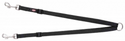 TRIXIE Premium Coupler fekete páros póráz XS-M (40-70cm/15mm)