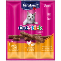 VITAKRAFT Cat Stick Mini jutalomfalat baromfival és májjal (3x6g)