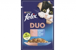 FELIX Fantastic Duo macskaeledel (lazac, szardínia) aszpikban (85g)