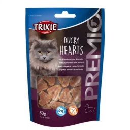 TRIXIE Premio Ducky Hearts jutalomfalat (kacsa) macskáknak (50g)