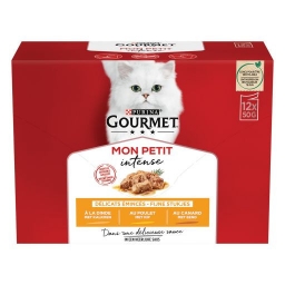 GOURMET MON PETIT válogatások nedves eledel felnőtt macskák (12x50g)