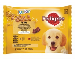 PEDIGREE Junior alutasakos eledel (4x100g)