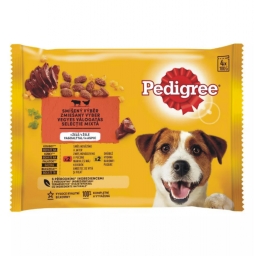 PEDIGREE Vegyes válogatás vagdalttal marhával és baromfival (4x100g)