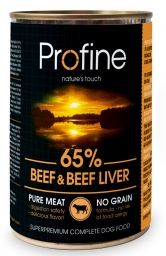 PROFINE Beef and Beef Liver konzerv (400g)