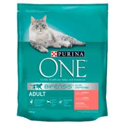 PURINA ONE Adult lazacban és gabonában gazdag macskaeledel (800 g)