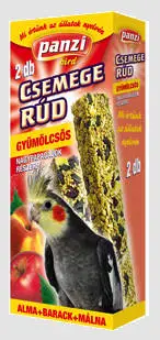 PANZI Csemege rúd gyümölccsel nagypapagájoknak (2 db)