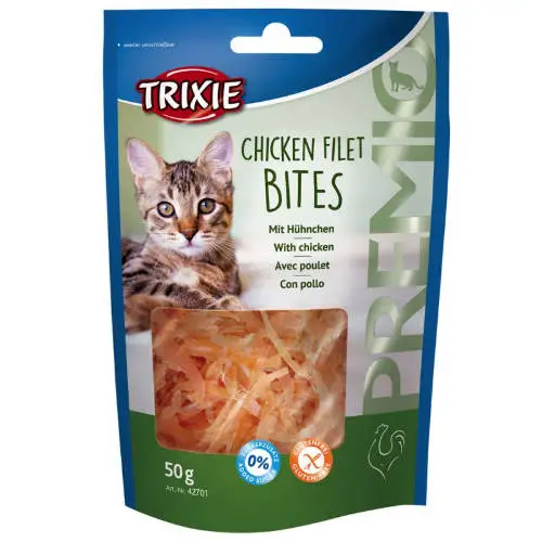 TRIXIE Premio Chicken Filet Bits jutalomfalat (csirke) macskák (50g)