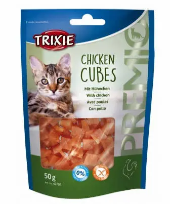 TRIXIE Premio Chicken Cubes jutalomfalat (csirke) macskáknak (50g)