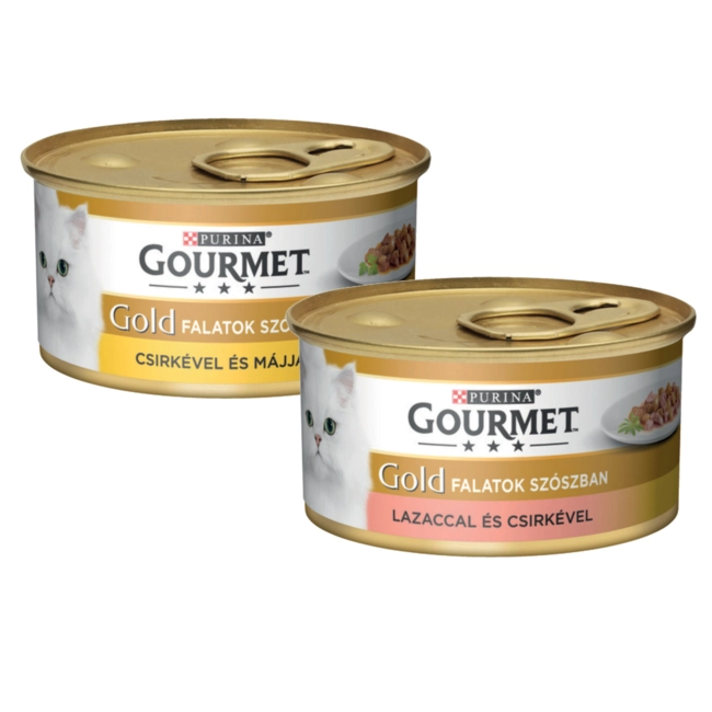 GOURMET GOLD Falatok szószban nedves macskaeledel (85g)