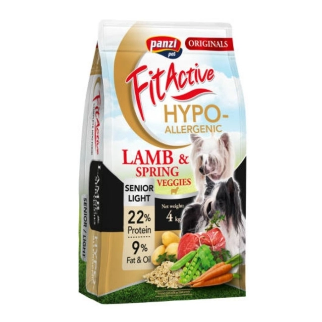 PANZI FitActive ORIGINALS Hypoallergenic Senior/Light szárazeledel kutyáknak (bárány, tavaszi zöldségek)