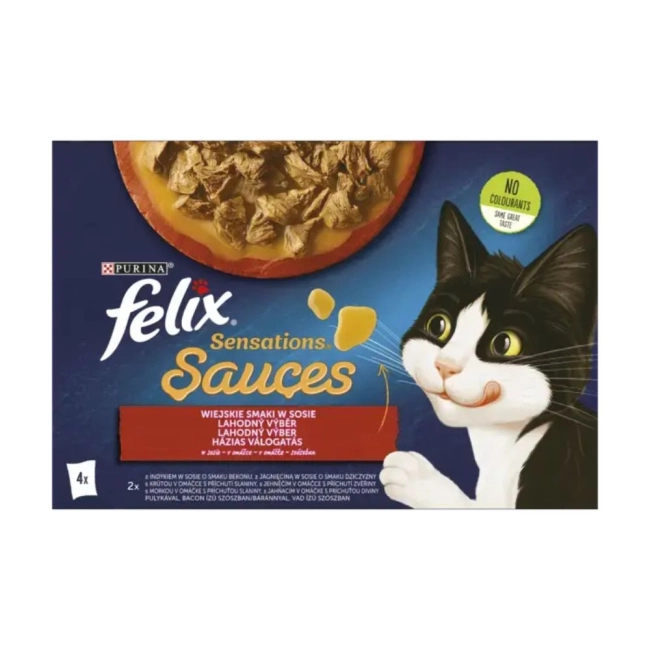 FELIX SENSATIONS SAUCES válogatás szószban macskaeledel (4x85g)