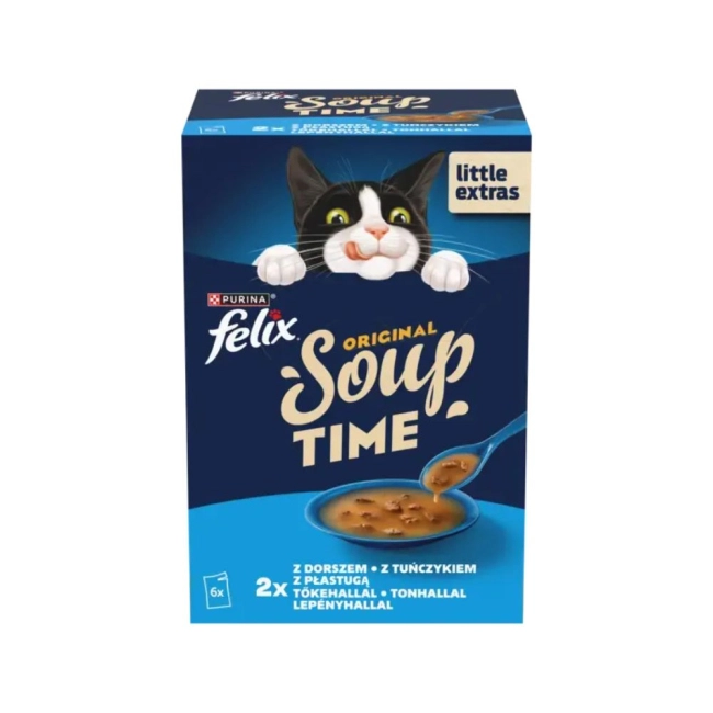 FELIX SOUP Original válogatás alutasakos leves macskáknak (6x48g)