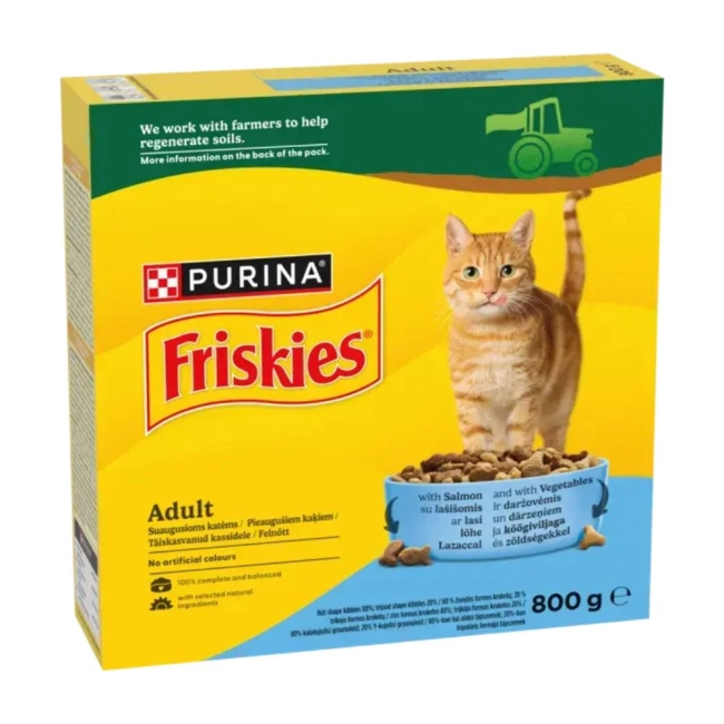 FRISKIES száraz macskaeledel lazaccal és zöldségekkel