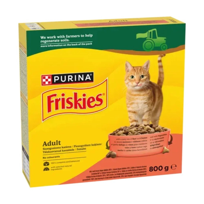 FRISKIES Marhával, csirkével és zöldségekkel száraz macskaeledel