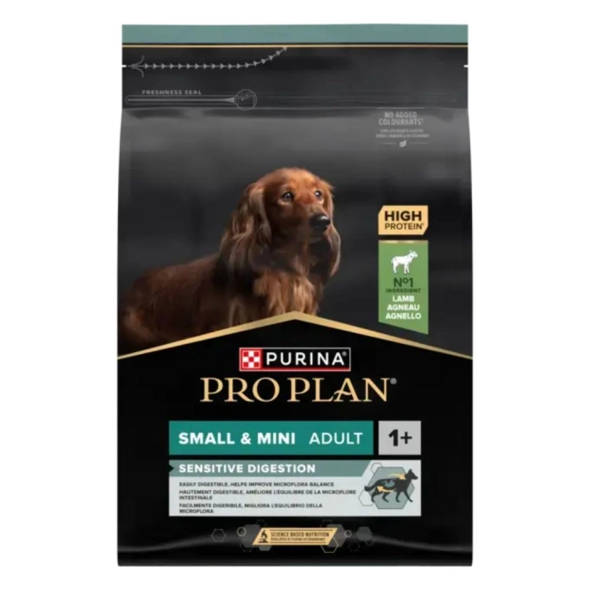PRO PLAN Small & Mini Adult SENSITIVE DIGESTION bárányban gazdag szárazeledel