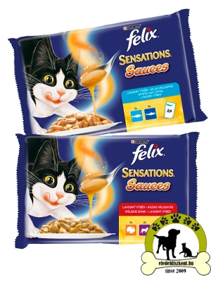 FELIX SENSATIONS SAUCES válogatás szószban macskaeledel (4x85g)