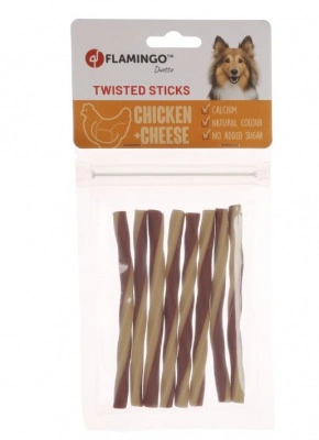 Flamingo Duetto Twisted Sticks - csirkés és sajtos csavart rudak 85 g