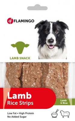 Flamingo Kutya Snack - Lamb Rice Strips bárányos és rizses csíkok 85 g