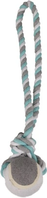 Flamingo Jim Pull Rope - kötél teniszlabdával, menta 6x40 cm