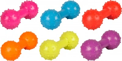 Flamingo Rubber Dumbell - gumi súlyzó csengővel 12 cm