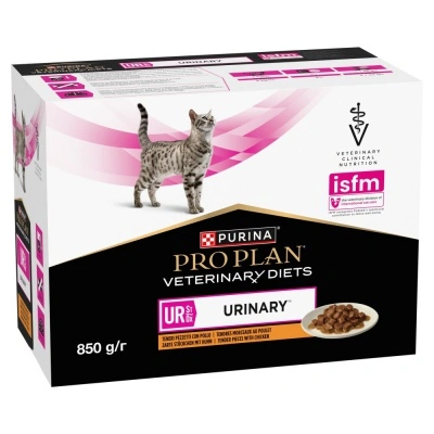 Pro Plan Veterinary Diets UR St/Ox Urinary Chicken nedves eledel macskák számára - csirkés 10 x 85 g