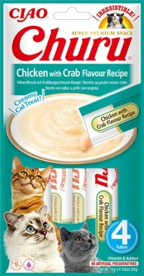 Inaba Cat Churu Püré - csirke rákkal 4 x 14 g