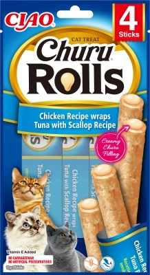 Inaba Cat Churu Rolls - tonhal fésűkagylóval 4 x 10 g