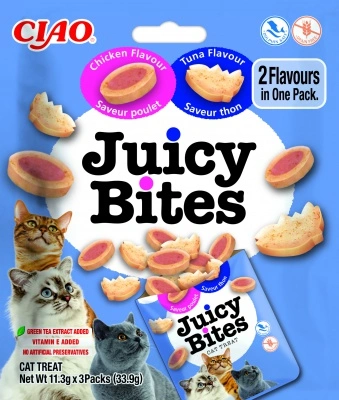 Inaba Cat Juicy Bites - tonhal és csirke 3 x 11.3 g