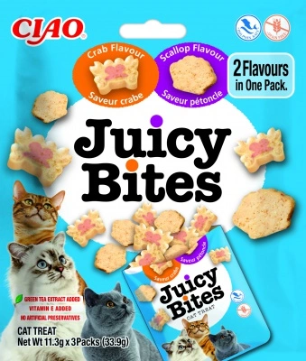 Inaba Cat Juicy Bites - rák és kagyló 3 x 11.3 g