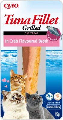 Inaba Cat Grilled Tuna Fillet - rák ízesítésű levesbe mártva 15 g