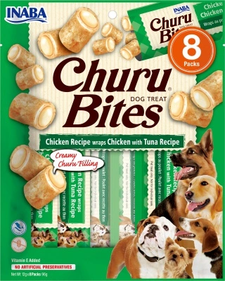 Inaba Dog Churu Bites - csirke tonhallal 8 x 12 g