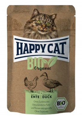 Happy Cat Bio Organic alutasakos eledel - csirkével és kacsával 85 g