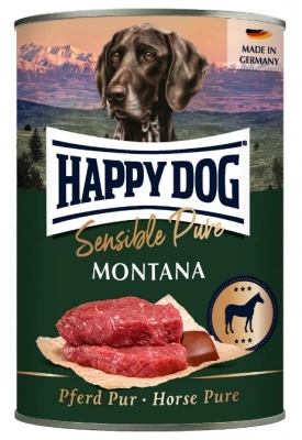 Happy Dog pur konzerv ló ízesítésű nedves állateledel felnőtt kutyák számára 6X400 g 1 g