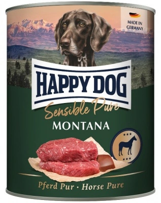 Happy Dog pur konzerv ló ízesítésű nedves állateledel felnőtt kutyák számára 6X800 g 1 db