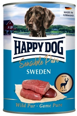 Happy Dog pur konzerv vadas ízesítésű nedves állateledel felnőtt kutyák számára 6x400 g 1 db