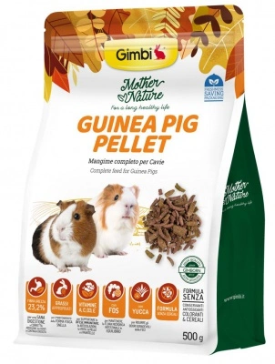Gimbi Mother Nature Guinea Pig Pellet - állateledel tengeri malacok számára 500 g