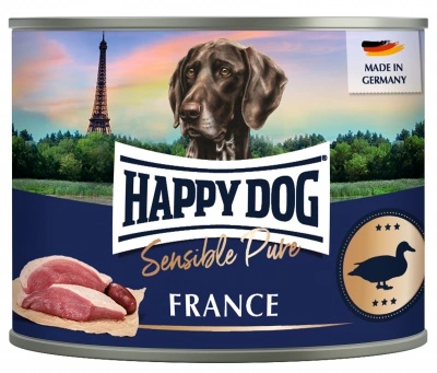Happy Dog pur konzerv kacsa ízesítésű nedves állateledelfelnőtt kutyák számára 6x200 g 1 db