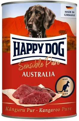 Happy Dog pur konzerv kenguru ízesítésű nedves állateledel felnőtt kutyák számára 6x400 g 1 db