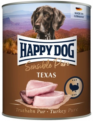 Happy Dog pur konzerv pulyka ízesítésű nedves állateledel felnőtt kutyák számára 6X800 g 31 cm