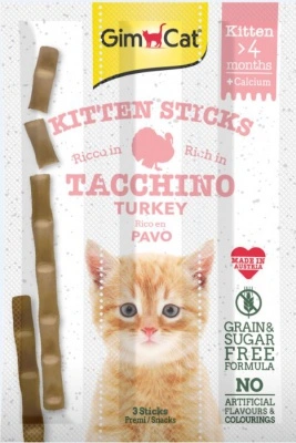 GimCat Kitten Sticks pulyka és kalcium 3 x 3 g