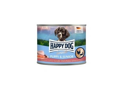 Happy Dog Supreme Sensible Puppy & Junior konzerv - csirke, lazac és burgonya 200 g
