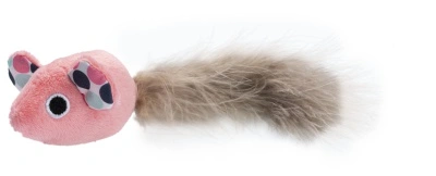 GimCat plüss játék macskamentával - egér tollakkal 1 db