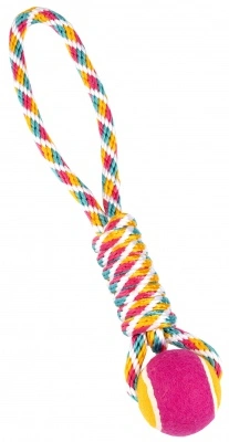 GimDog Rainbow Rope - kötél teniszlabdával 1 db