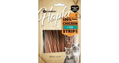 Flamingo Snack - Hapki Strips csirkés és halas csíkok 50 g