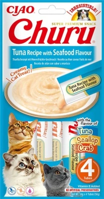 Inaba Cat Churu Ciao - tonhal-tengergyümölcsei 4 x 14 g