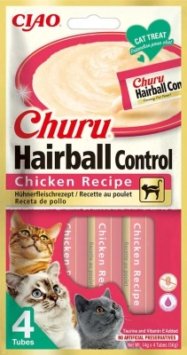 Inaba Cat Churu Hairball Control Chicken - csirke 4 x 14 g
